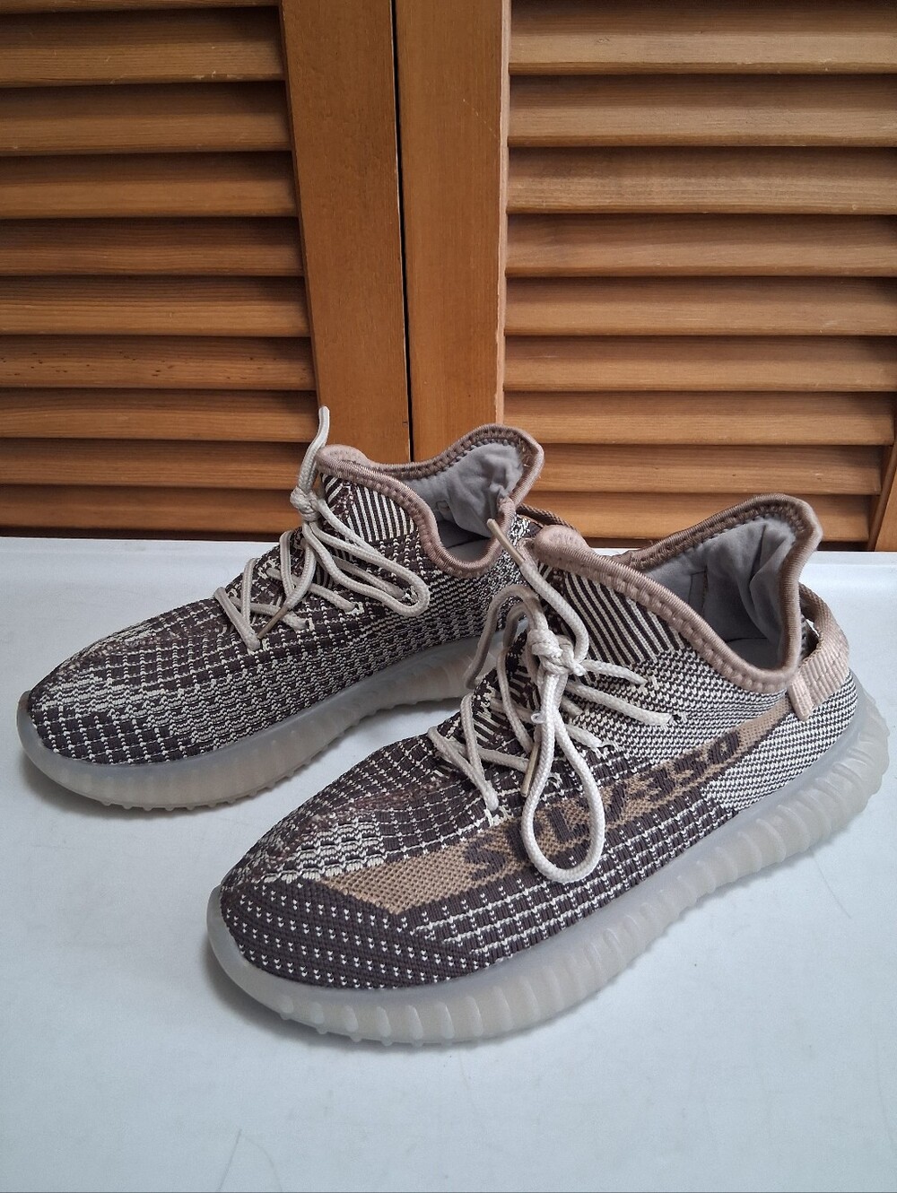 Adidas Yeezy 350 V2 Sneakers in Ash Pearl Prime Knit Mesh